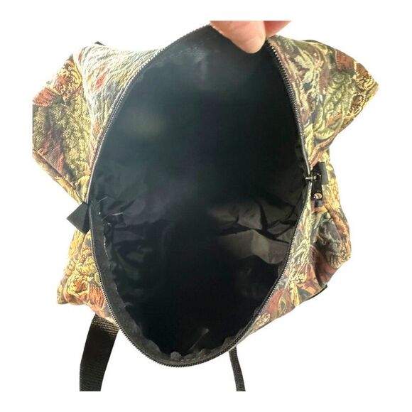 Vintage Rio Jungle Print Tapestry Weekender Luggage Duffel Bag With Black Straps - Picture 7 of 7